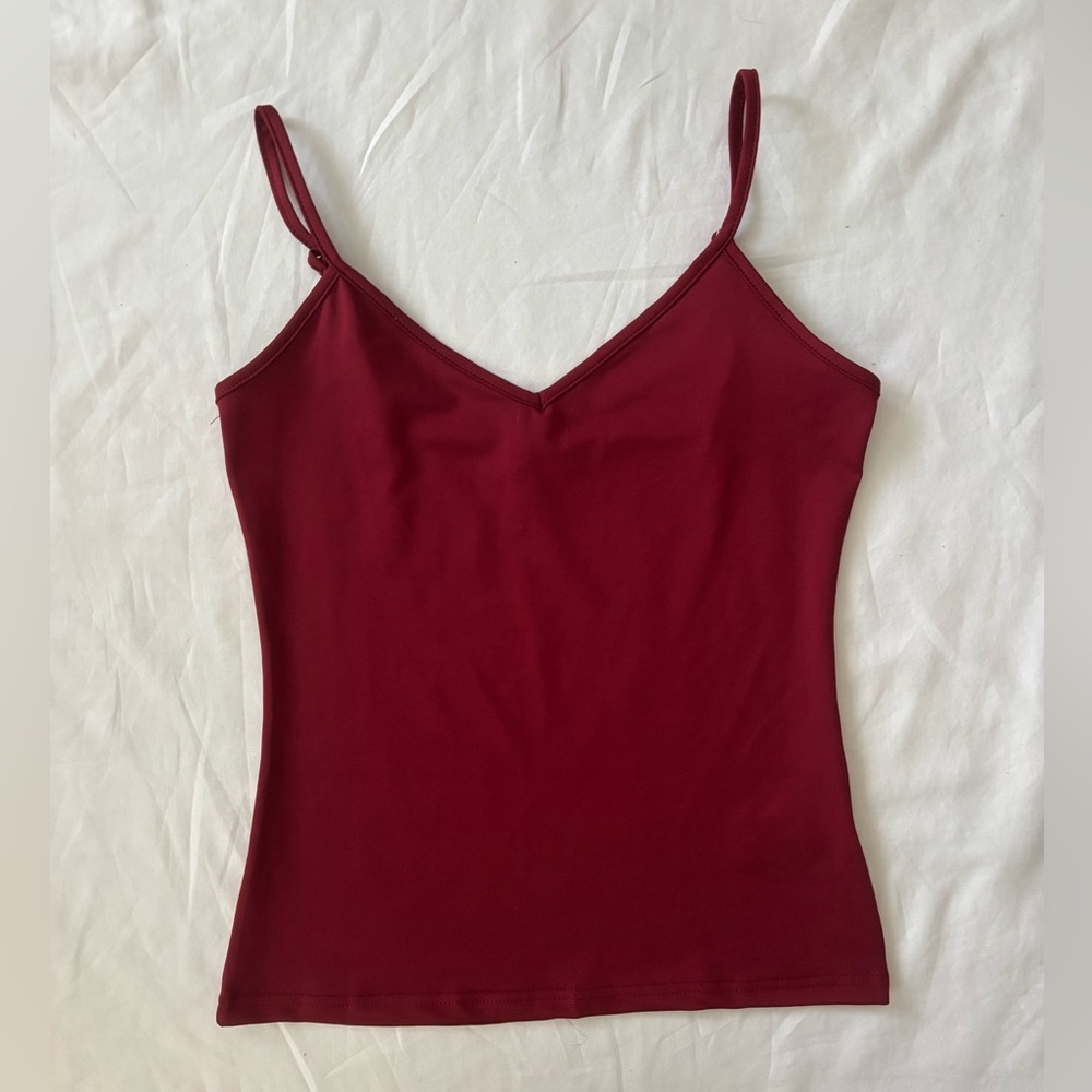 Burgundy Bebe Tank Top